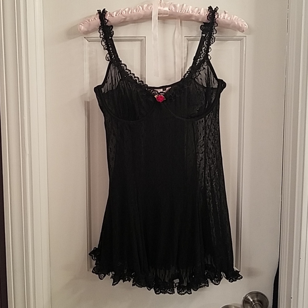 Black sheer babydoll